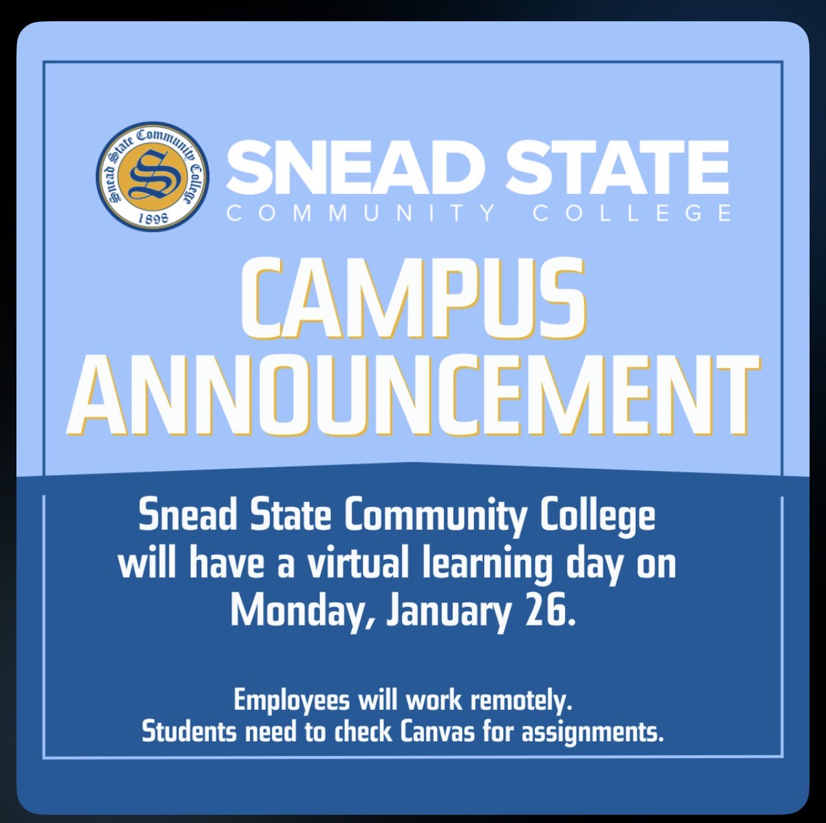 Snead State tweet media