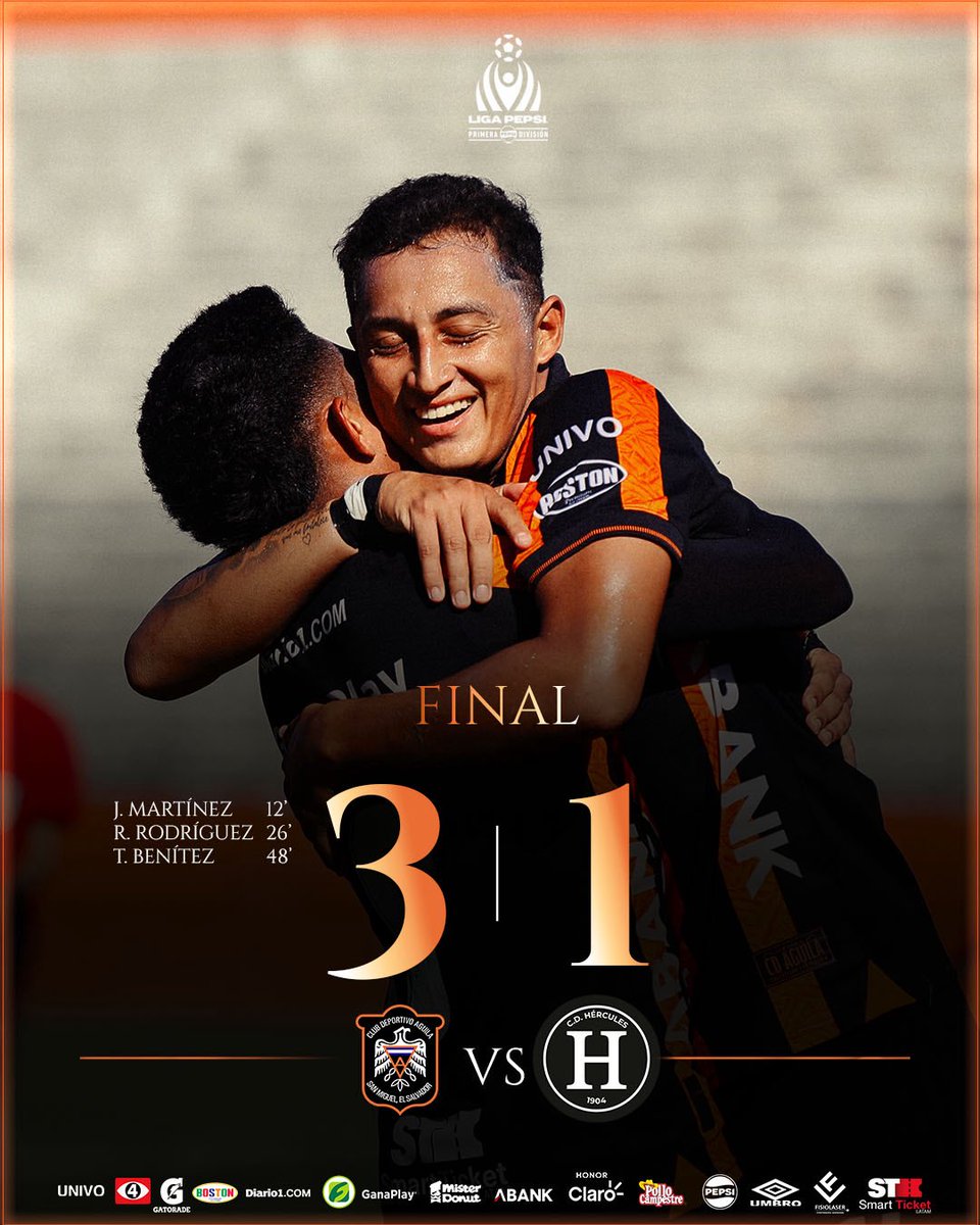 cdaguilaoficial's tweet photo. ⏱️ 𝐅𝐈𝐍𝐀𝐋 𝐃𝐄𝐋 𝐏𝐀𝐑𝐓𝐈𝐃𝐎 ⚽️

🗣️Á𝐠𝐮𝐢𝐥𝐚 𝐯𝐨𝐬 𝐬𝐨𝐬 𝐥𝐚 𝐚𝐥𝐞𝐠𝐫í𝐚 𝐝𝐞𝐥 𝐦𝐮𝐧𝐝𝐨 𝐞𝐧𝐭𝐞𝐫𝐨.🟠⚫️

#VamosÁguila | #ElMásGrande 🦅 https://t.co/OQibjvYSLv