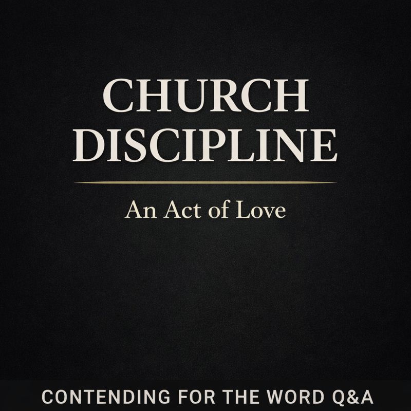 Servantsofgrace's tweet image. Scripture shows that discipline restores sinners, protects the church, and guards the gospel. In this episode of Contending for the Word Q&amp;amp;A, Dave Jenkins explains why loving correction is essential for the health of Christ’s church.

Watch or listen: servantsofgrace.org/church-discipl…