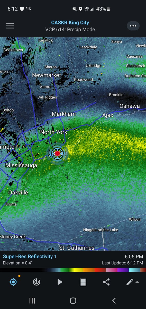 Measured 38cm of snow at York and Adelaide in Toronto #onstorm #onwx