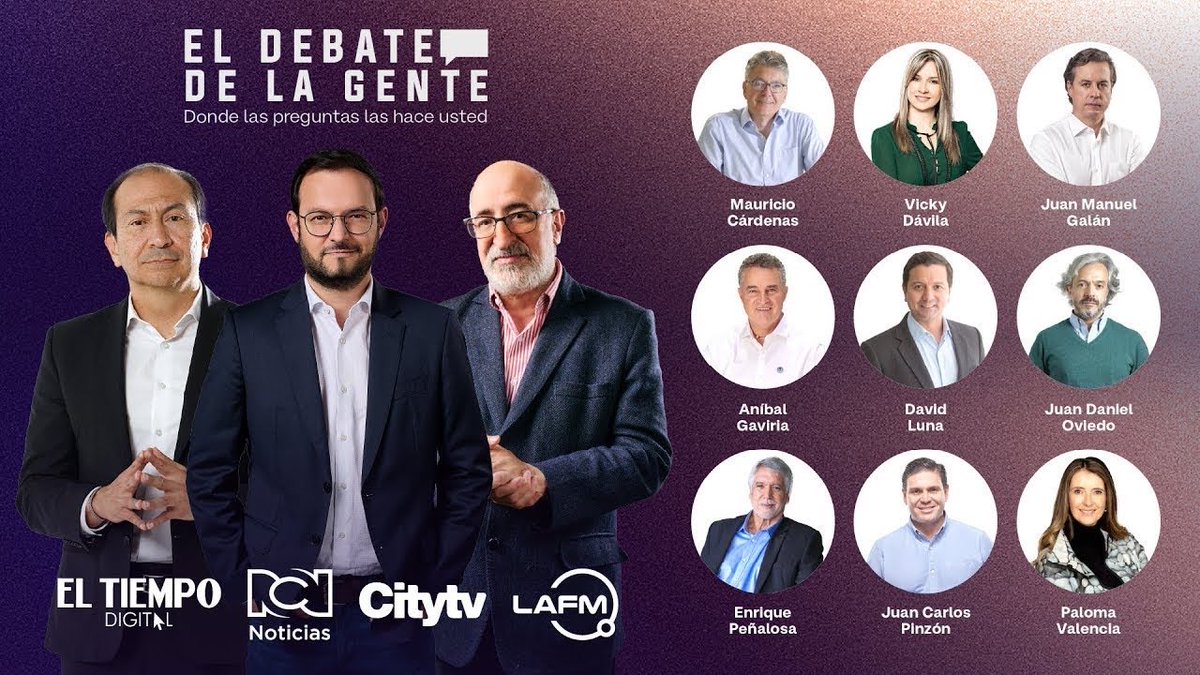 Ya al aire #ElDebateDeLaGente con todos los candidatos de La Gran Consulta. Moderan <a href="/JoseMAcevedo/">José Manuel Acevedo</a> <a href="/JuanLozano_R/">Juan Lozano</a> y  <a href="/amompotes/">Andrés Mompotes</a>