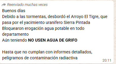 Los ecoterroristas de Mendoza  otra vez. ¿No están hartos de qué los manipulen con el terror? Esto nunca sucedió, ni va a suceder, no hay peligro.
El único peligro son estos forros mentirosos dispuestos a hacer lo que sea para tener relevancia.