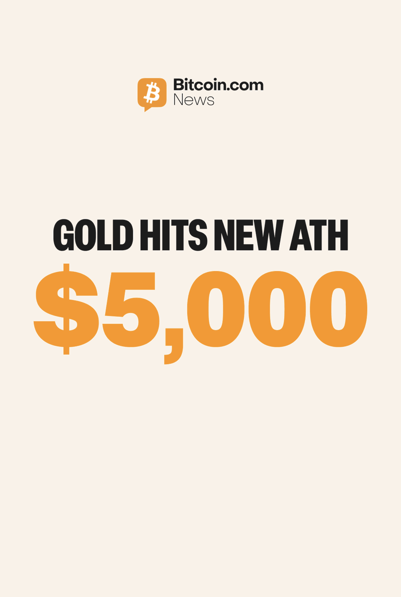 JUST IN: 📈🪙 Gold hits new all-time high, surpassing $5,000 for the first  time
