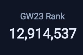 Fuck me, he's my second top-scorer and now he's going down to one point 😂 this is where I am this evening before Hall loses them! I am a Garner or Tarkowski red card away from being rock bottom of the entire world this week 🤣🤣🤣