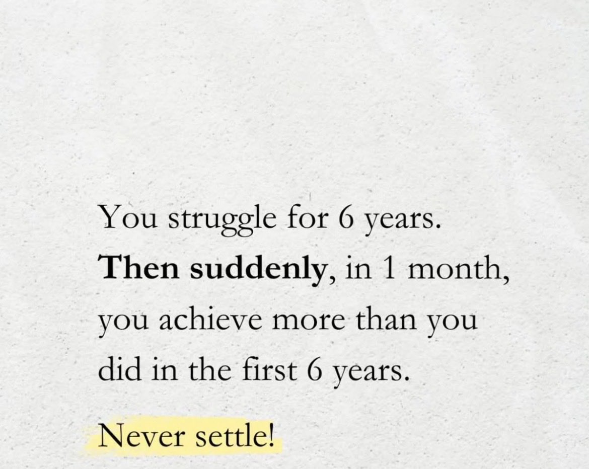 masteringweb3's tweet image. Monday Motivation!

Manchmal fühlt es sich an, als würdest du ewig auf der Stelle treten: Woche für Woche, Versuch für Versuch, Rückschläge, Zweifel, zäher Progress. Und dann passiert’s: Plötzlich kommt ein Monat, in dem du mehr bewegst als in den ganzen Jahren davor.

Der Trick…