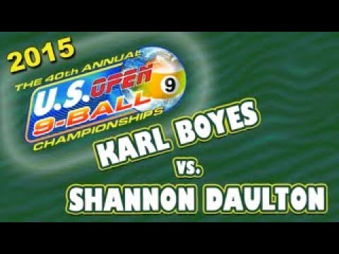 Premiering tonight at 8pm EST - 9-Ball - KARL BOYES vs SHANNON DAULTON - 2015 US Open 9-Ball Championship

Pat Fleming and Bill Hendrixson were on the mic.
Pat Fleming will be in the chat room.

youtube.com/watch?v=Los4ra…