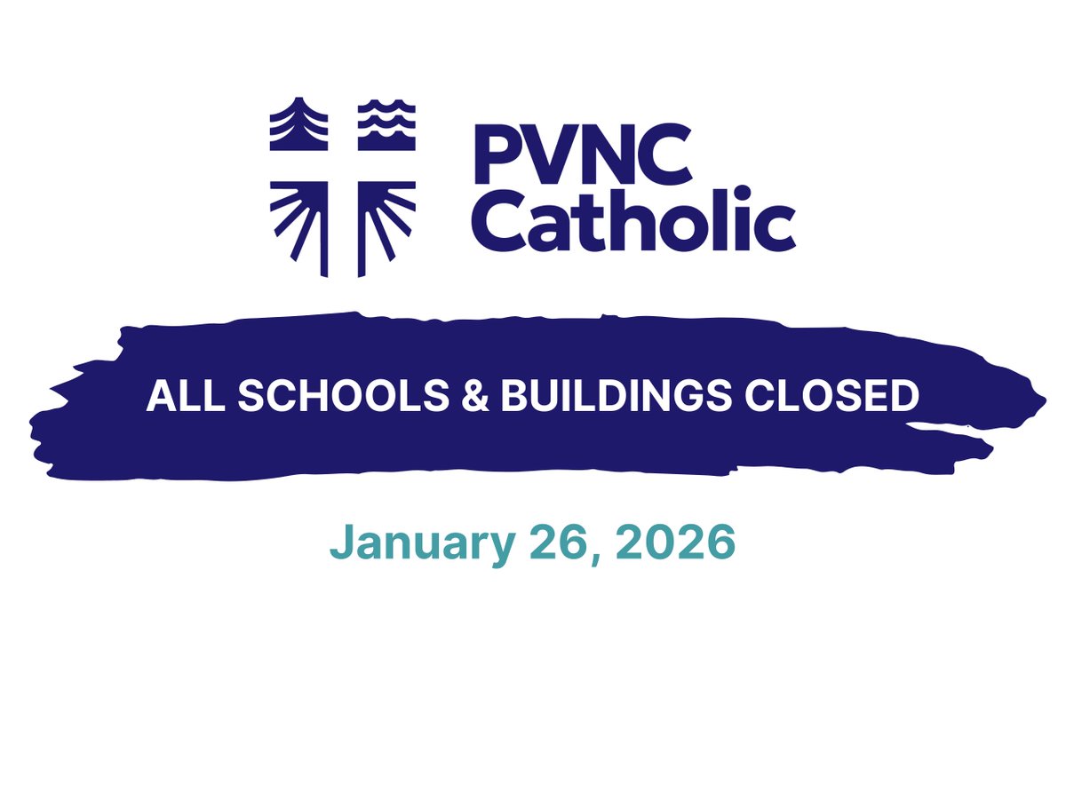 ATTENTION: All PVNC Catholic Schools and Buildings Closed Monday, January 26, 2026 due to the Winter Storm.

pvnccdsb.on.ca/attention-all-…