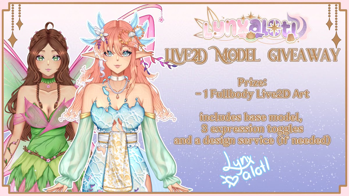 As a Subathon reward, I’m giving away Live2D Model Art to a lucky Soldierlotl!

To enter:
-Repost &amp; Like this post (No QRP)
-Comment one pink and one purple heart! 🩷💜

Only rule is no AI refs please!
Ends on Feb 2nd, and winner will be announced on Feb 3rd! Good luck everylotl!