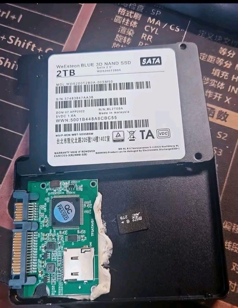 激安2TB SSDの中身はmicroSD1枚だけ、偽装の実態判明