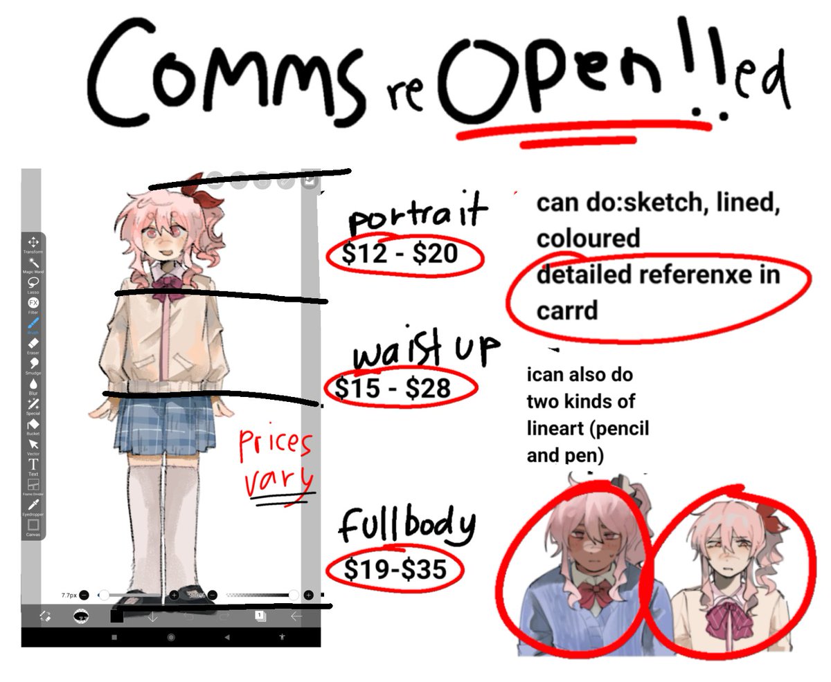 DUCKFUYU's tweet image. Helloee.😁i finally workedup the energy to remake these but my comms are (re)Open!!(ed) !!!!!11! Info below ansd also in my carrd!! Pls dm if there r any questions..