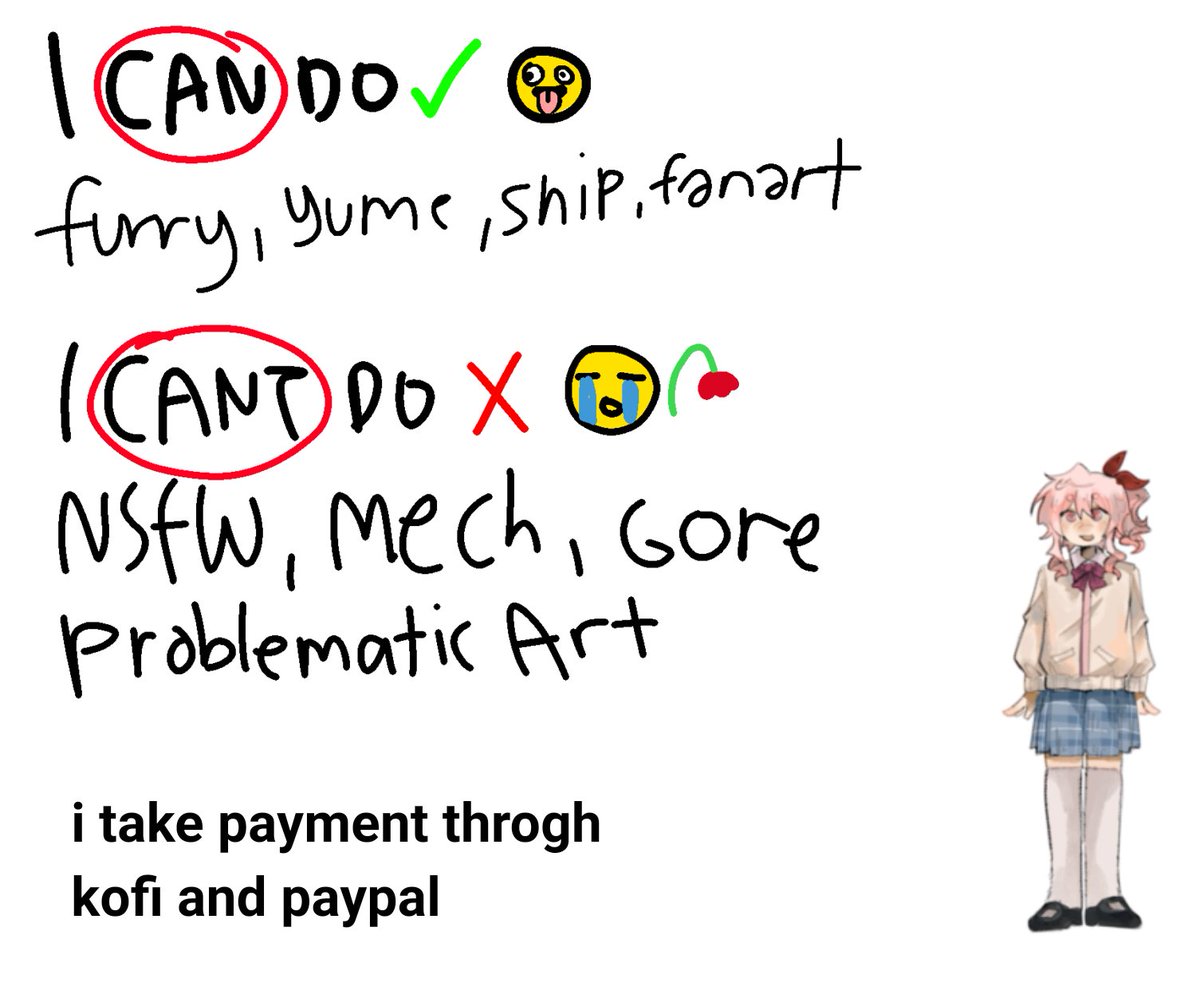 DUCKFUYU's tweet image. Helloee.😁i finally workedup the energy to remake these but my comms are (re)Open!!(ed) !!!!!11! Info below ansd also in my carrd!! Pls dm if there r any questions..