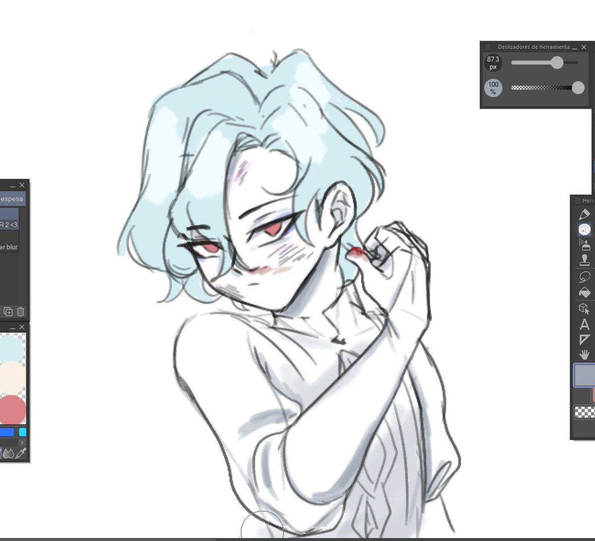 rinnsmol's tweet photo. Did another doodle.
Zandik bbyyyyy 🥺🥺🩵🩵 https://t.co/9NgE27NHts