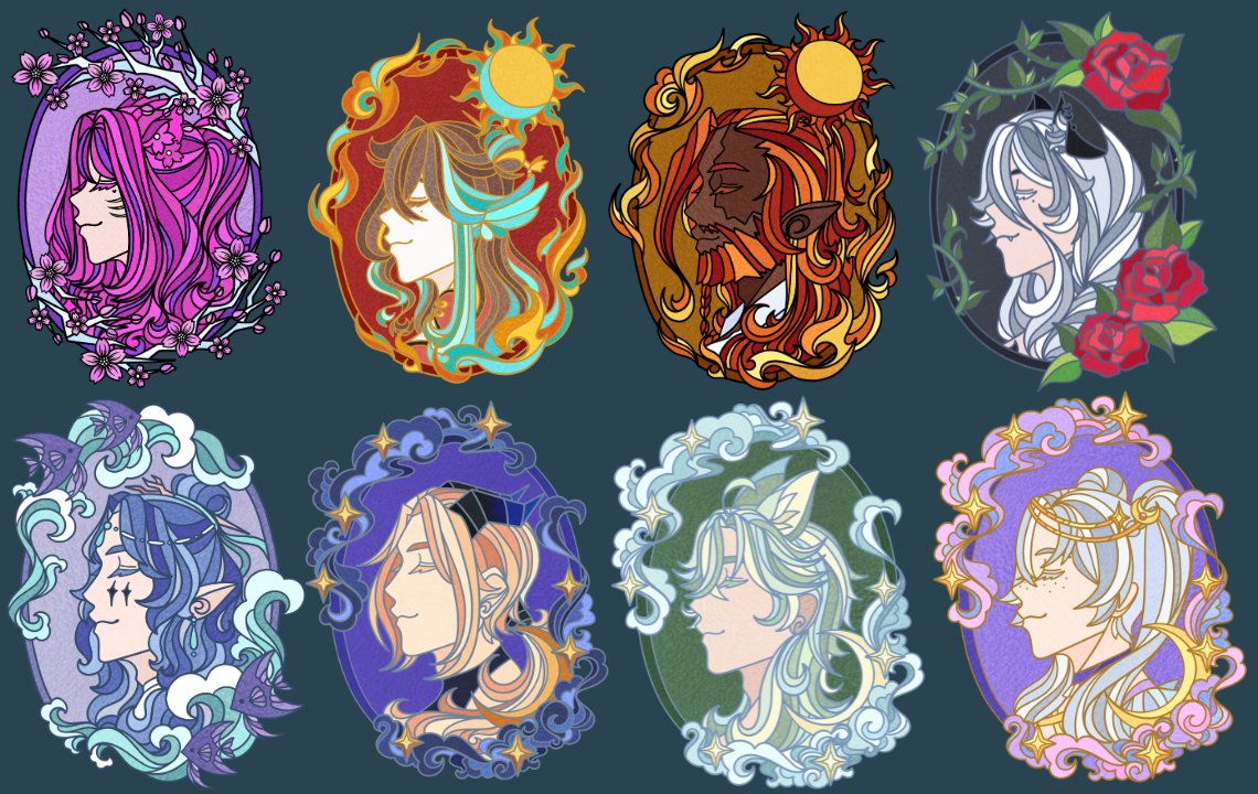 Abortius's tweet image. Comms  + some Freebies I did 💘
5 Different Themed Frames 🖼️

$40 USD Personal Use 💸
#VTuber Stained Glass YCH on #VGen 🍏