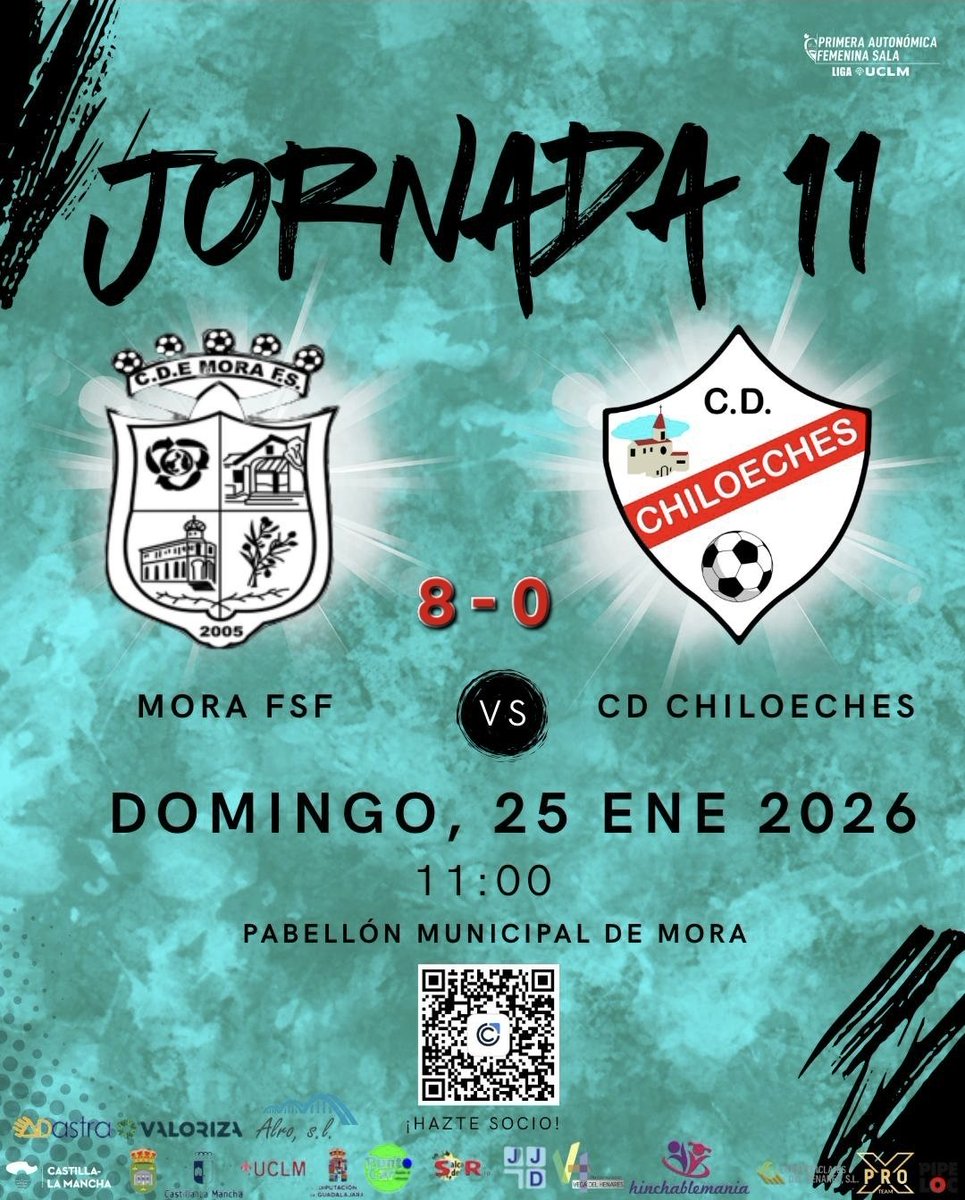 CDChiloeches's tweet image. ‼️ RESULTADO FINAL ‼️ 

🏆 1a Auto FEM 
▶️ Jornada 11
⚪️⚫️ @FsFMora 8️⃣
🔴⚪️ @CDChiloeches "B" 0️⃣