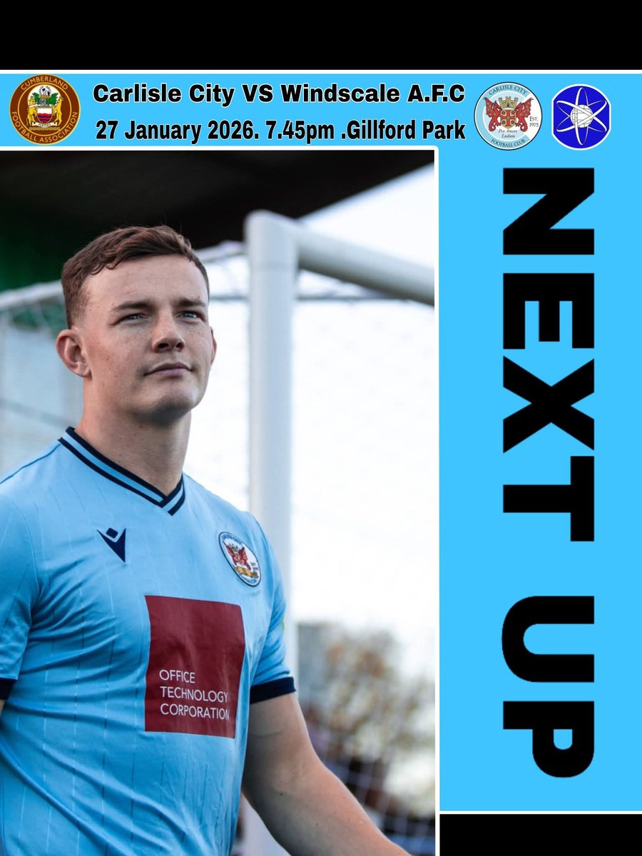 CarlisleCityFC's tweet photo. Cumberland Cup tie on Tuesday https://t.co/1cMPnqPNs8