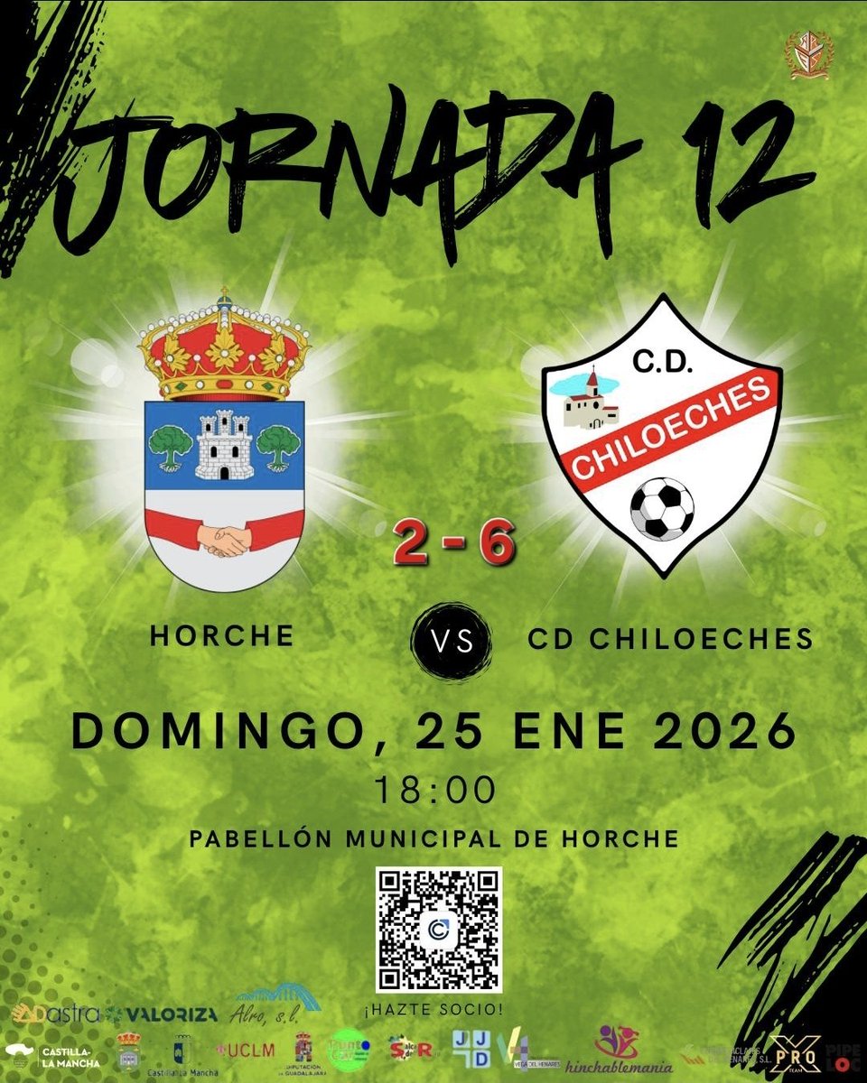 CDChiloeches's tweet image. ‼️ RESULTADO FINAL ‼️ 

🏆 Div.Honor @aafsalagu 
▶️ Jornada 12
🟢⚫️ @HorcheFS 2️⃣
🔴⚪️ @CDChiloeches 6️⃣
⚽️⚽️ Adri
⚽️ Nieto
⚽️ Berbe
⚽️ Miguel Ángel 
⚽️ Abel