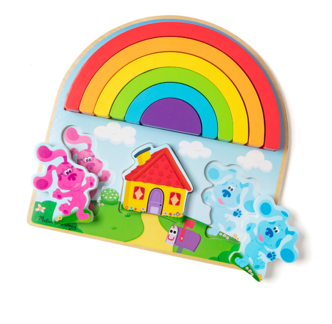 Who remembers Blue's Clues? What a cute wooden puzzle from Melissa and Greg! benable.com/sunflowersandt…