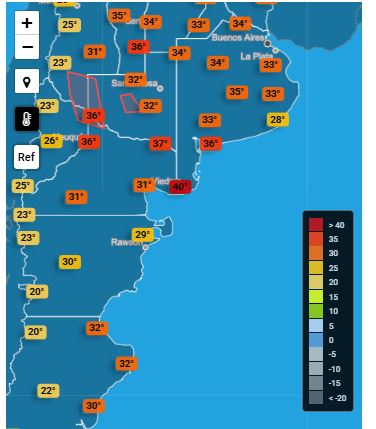1- El norte de Patagonia ya llegó a los 40 °C
2- En Comodoro Rivadavia esta haciendo más calor que en CABA