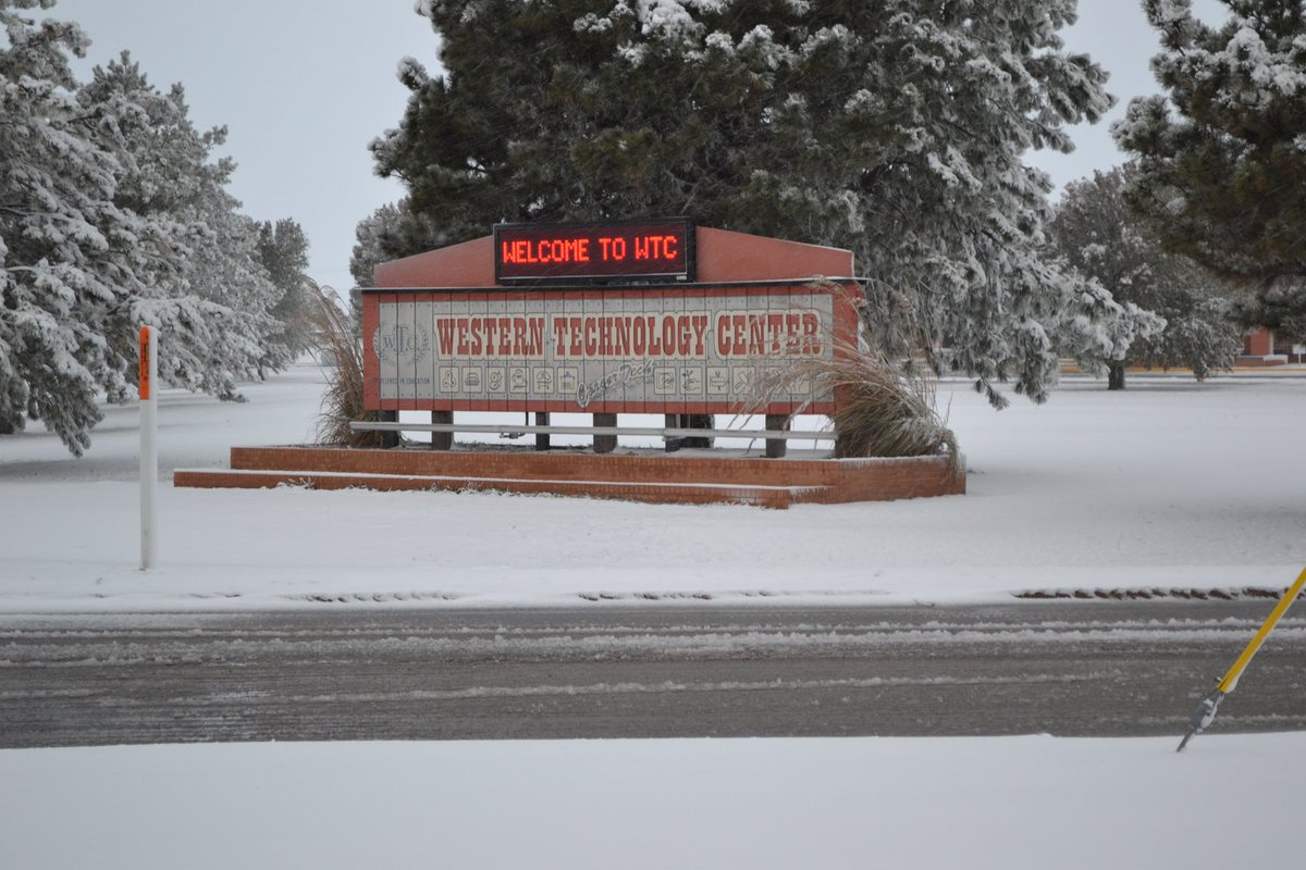 All Western Technology Center campuses will be closed tomorrow, Monday, January 26th, 2026.  Stay safe and warm everyone!