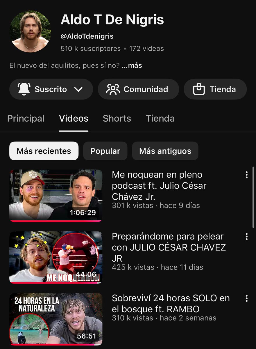 Los más recientes Videos de Aldo de Nigris en YouTube superan los 300 y 400 mil vistas #AldoViral