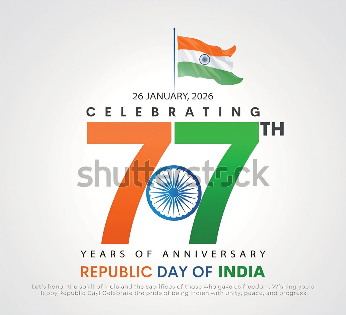 🇮🇳7️⃣7️⃣वें गणतंत्र दिवस 2026 की  शुभकामनाएं ।🎉🎊🫡

➡️ थीम हैं: ‘वंदे मातरम' के 150 वर्ष '
➡️ अबकी बार मुख्य अथिति- यूरोपीय परिषद के अध्यक्ष एंटोनियो कोस्टा और यूरोपीय आयोग की अध्यक्ष उर्सुला वॉन डेर लेन✨️
