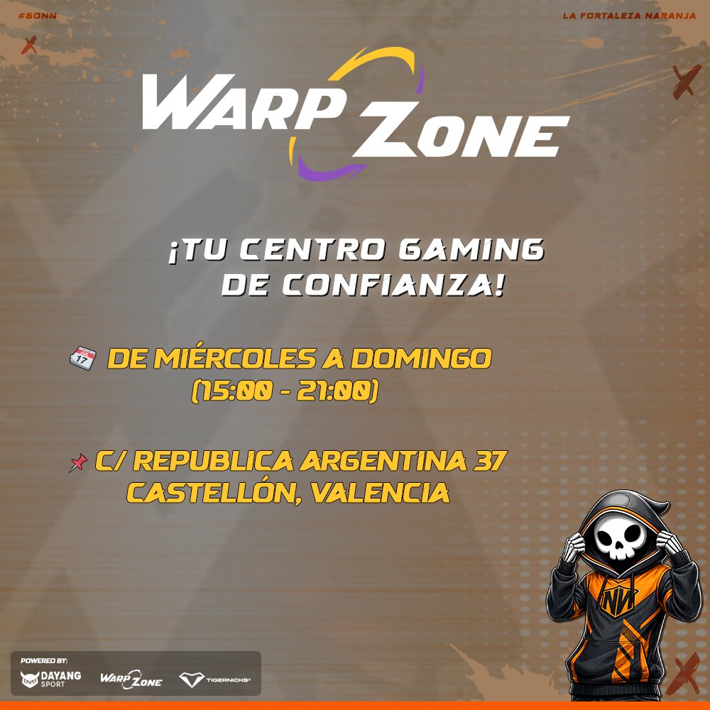 🎮 ¡𝐓𝐔 𝐂𝐄𝐍𝐓𝐑𝐎 𝐆𝐀𝐌𝐈𝐍𝐆 𝐏𝐎𝐑 𝐄𝐗𝐂𝐄𝐋𝐄𝐍𝐂𝐈𝐀!

En Castellón, Valencia teneis un lugar donde si o si no podeis faltar. En <a href="/WarpZoneES/">Warp Zone</a> disfrutareis de una magnifica experiencia.

¡Únete a la revolución gaming! 🤩

#GoNN