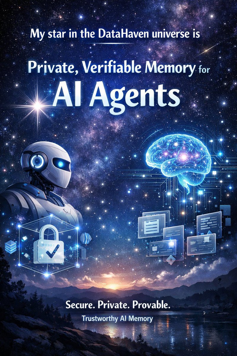 ⭐ My star in the DataHaven universe is Private, Verifiable Memory for AI Agents.
AI deserves memory that is secure, private, and provable. DataHaven enables agents to grow smarter over time without compromising trust or data ownership. 🌌

<a href="/DataHaven_xyz/">DataHaven 🫎</a>