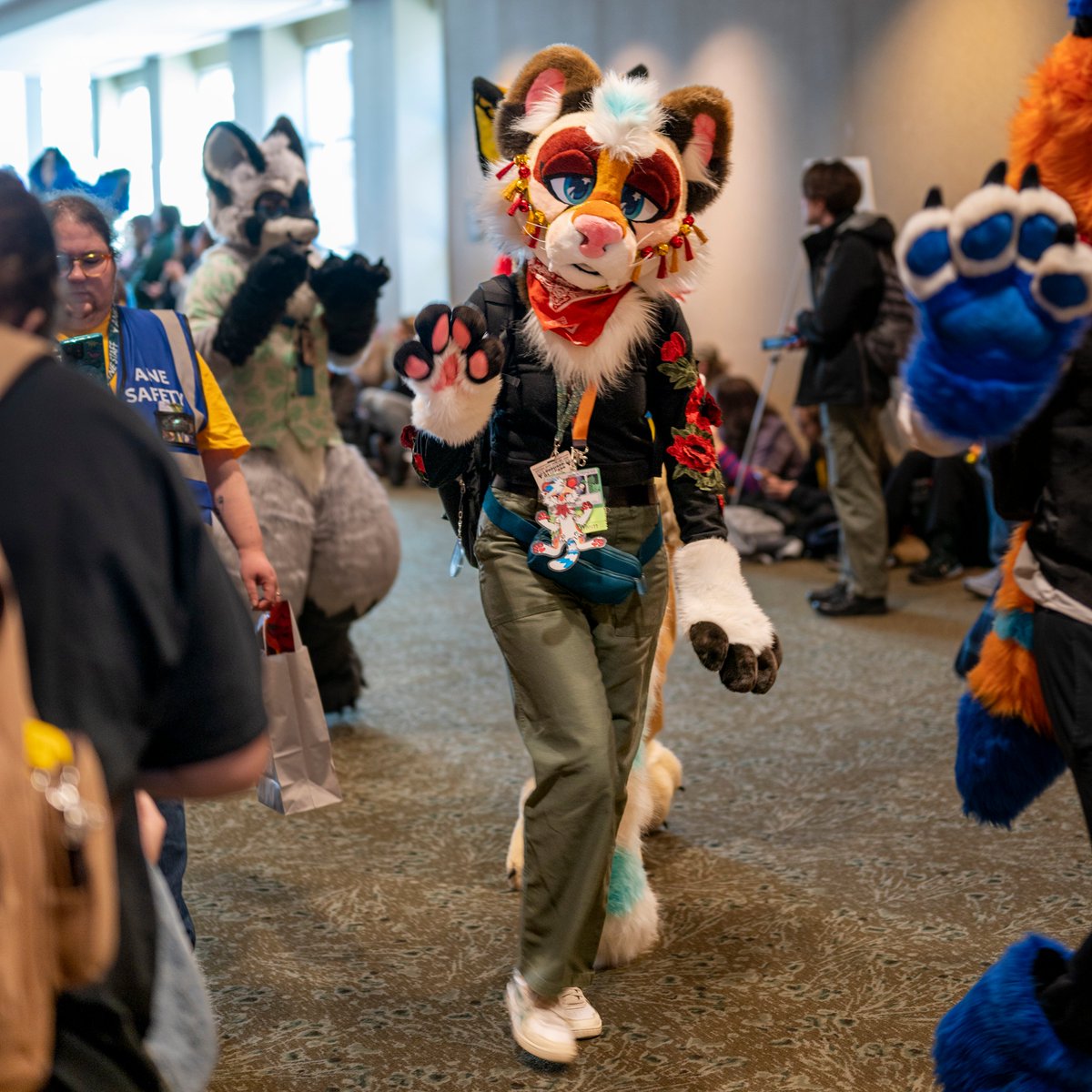 WalkingLynx's tweet photo. A couple of familiar faces and many new faces at the ANE fursuit parade :3 https://t.co/zO94fG2YY3