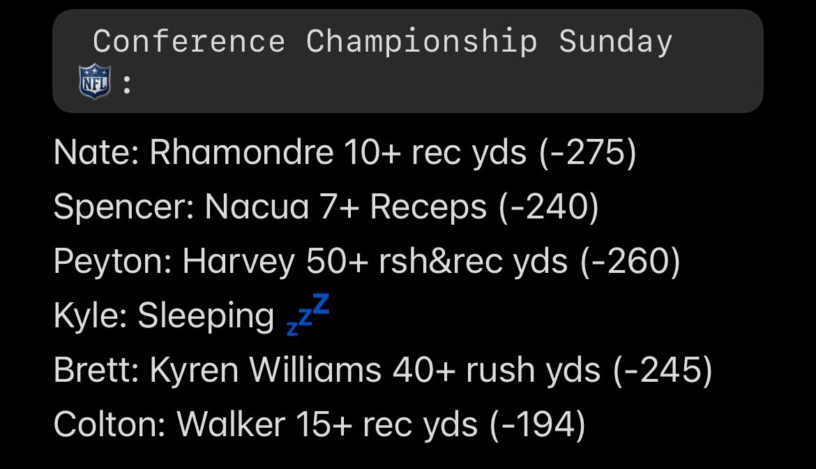 bets_bakers's tweet photo. The Bakers have a 70.46% pick accuracy. If every Baker does his part we will win our Conference Championship Parlay! 💸

#Parlay #PlayerProps #nfl #fanduel #SportsBettingX #AFC #NFC #bestbets #bets #Bakers https://t.co/hC6GuZXUHK