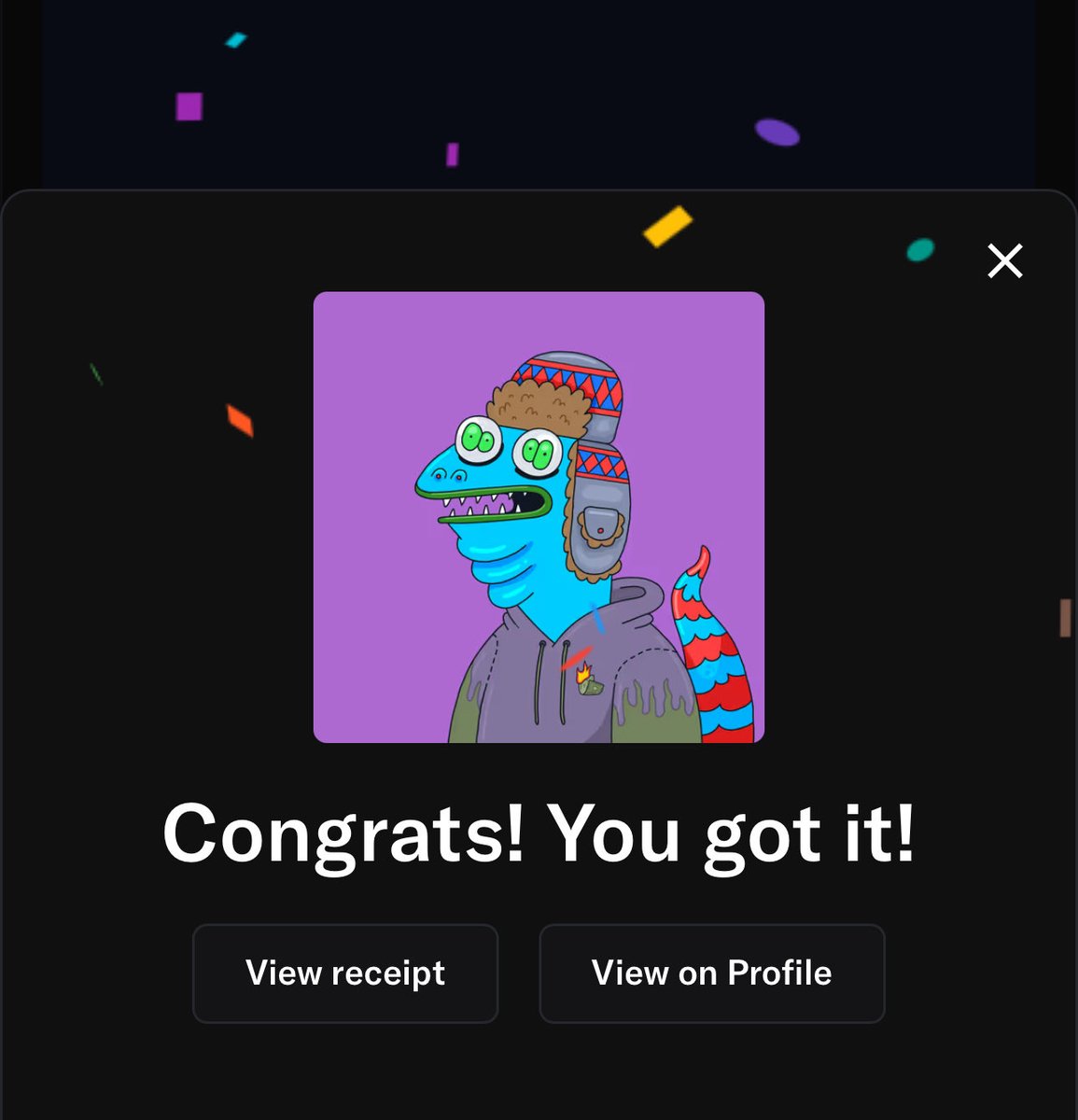 Snowing outside - stacking <a href="/creepz/">Creepz</a> on the inside. Perfect day to add this guy with the Ushanka Hat and the Polycoria eyes - 2 of my fave traits… could do with out the triple chin - but loving a new blue on purple background. Oh… and a rune. Welcome home.