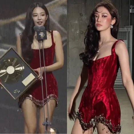 Notice how it’s a “similar outfit” and not a cheap copy from hair to makeup to dress to color!
Same event btw😭😭😭 like don’t make obvious ho