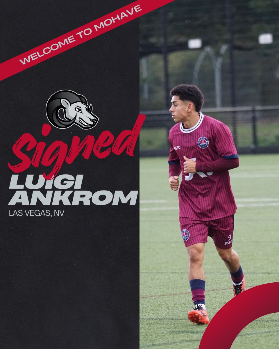 MohaveMsoccer's tweet photo. Welcome to BHC! 
Luigi Ankrom will run with us in 2026!
#GoBighorns #MohaveSoccer https://t.co/Uz4OuBnSVb