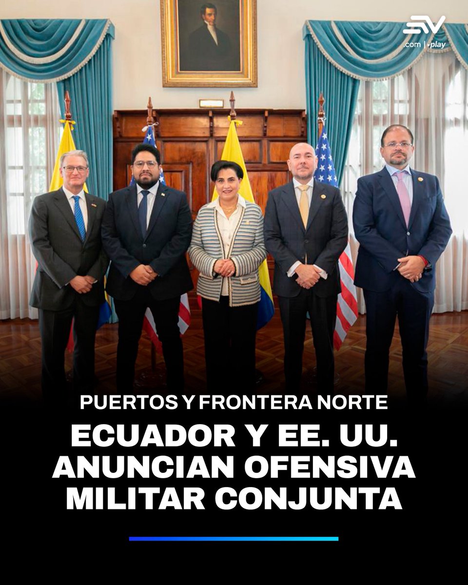 #Ecuador 🇪🇨 y #EEUU 🇺🇸 anuncian ofensiva en conjunto contra el crimen organizado en puertos marítimos y la frontera con Colombia. Ese fue el resultado de la visita del subsecretario adjunto de Defensa estadounidense, Joseph Humire, en Quito ▶️ bit.ly/49EWEwx