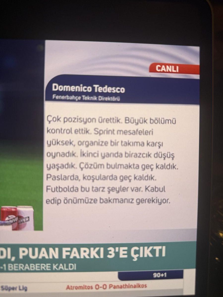 Tedesco : sanki benden önce kazanıyordunuz amk

#FenerinMaçıVar #FBvGÖZ