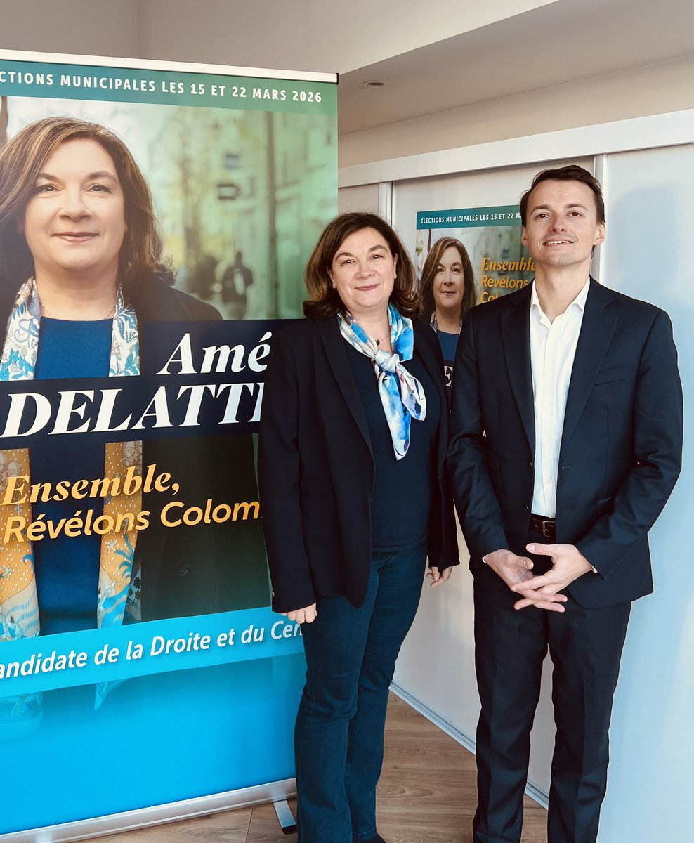 🙌 Chères Colombiennes, chers Colombiens,

Les 15 et 22 mars 2026, vous élirez votre prochain Maire.

Je soutiendrai la candidature d’<a href="/ameliedelattre_/">Amelie Delattre</a> aux élections municipales 2026 à Colombes.

#EnsembleRevelonsColombes #Municipales2026 #Colombes

Thread ⤵️