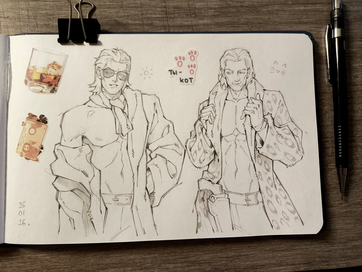 jusr a random desire to draw kaz and ocelot in furcoats.
#mgs
