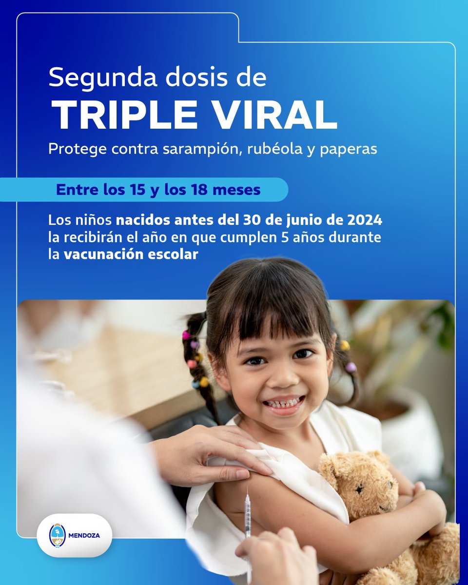ℹ️ Más protección en la primera infancia

Desde enero de 2026, la segunda dosis de la vacuna triple viral se aplica entre los 15 y 18 meses, fortaleciendo la defensa contra sarampión, rubéola y paperas.

Esta actualización del Calendario Nacional de Vacunación reduce el período