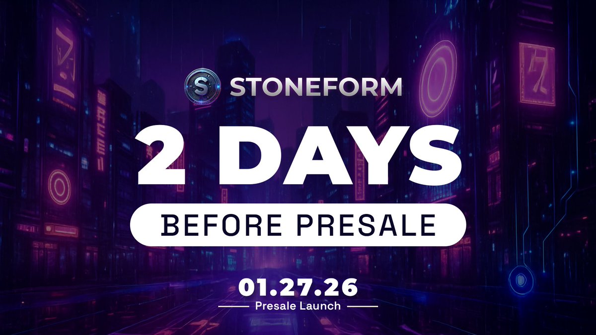 The wait is almost over. In just 48 hours, the StoneForm Presale will go Live. 

🚀 This is your definitive chance to secure your position at the forefront of the institutional real estate revolution.

This isn't just an allocation, it's access. The window of opportunity will be