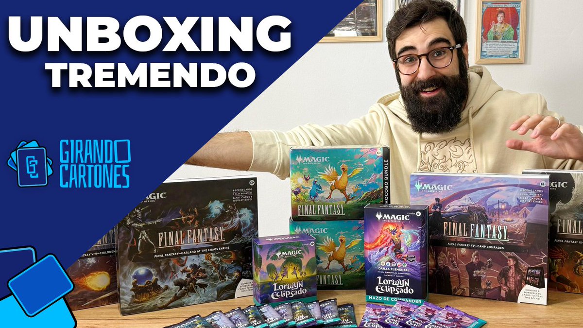 Vuelve Girando Cartones, con nueva imagen, nueva fórmula, nuevas ideas y mucha ilusión por este año.

Estrenamos con un unboxing de Chocobo Bundles, Escenas de FF y también cositas de Lorwyn :D