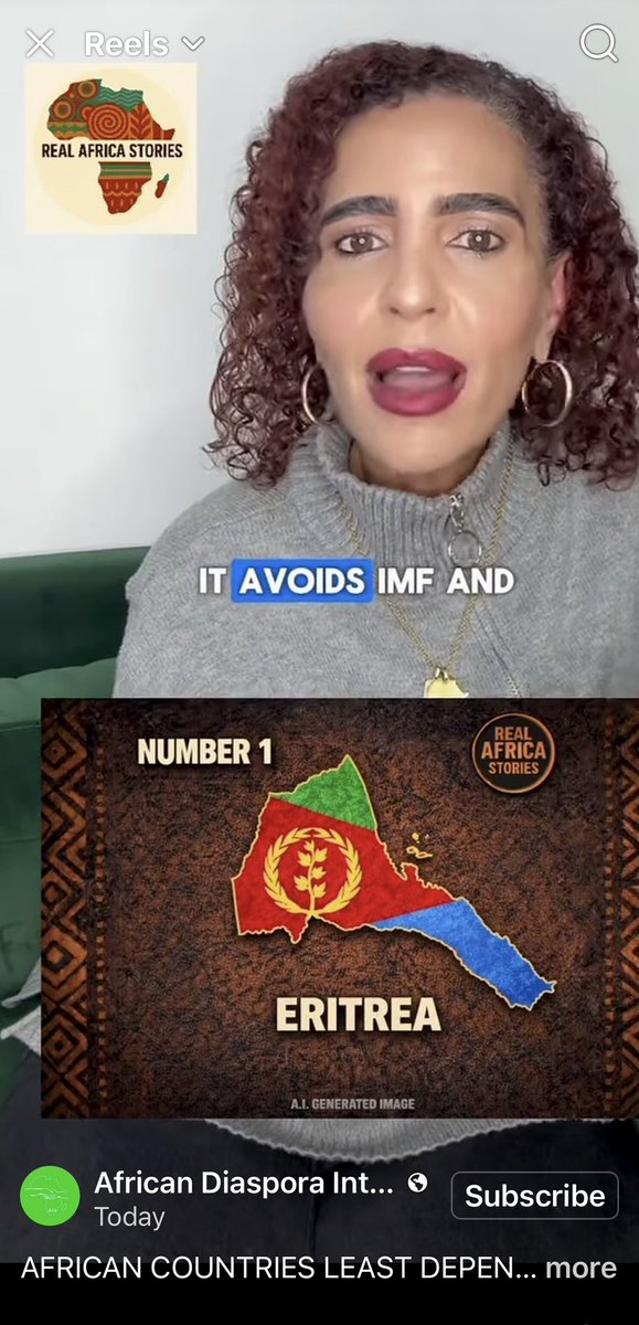 DawitHaile91's tweet image. Eritrea stands at a number 1 nation in Africa for being the clearest example of being free from western dependency # western aid # western institutions controlling its developments program.

facebook.com/share/v/1Cg58n…