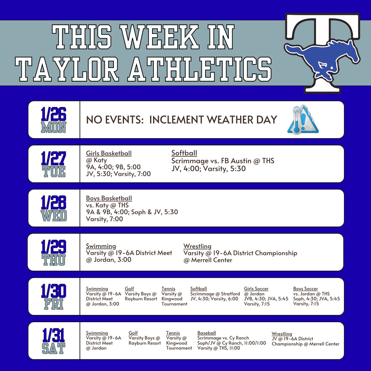 Taylor Athletics (Katy ISD) tweet media