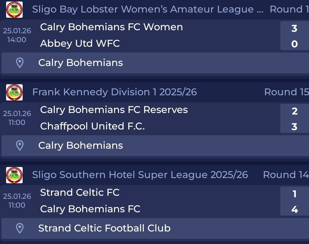 Calry Bohemians F.C. tweet media