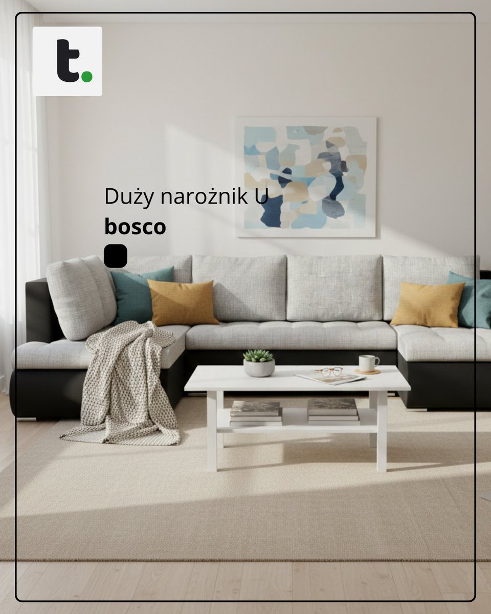 ⬛ Duży narożnik U BOSCO to przestrzeń do wygodnego wypoczynku na co dzień.

🟩 BOSCO: tyletegotu.pl/duzy-naroznik-…

#tyletegotu #meble #naroznik #naroznikdosalonu #naroznikdosypialni #salon #sypialnia #ekoskora #design #home #plecionka #wnetrza #dom #mieszkanie