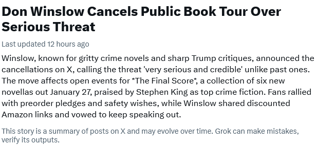 donwinslow's tweet image. They are trying to silence me.

The primary goal, as stated by them, is for me to stop posting and to stop releasing my political videos against the Trump administrations that have hundreds of millions of views.

Amazon: amzn.to/4kgJpFk
B&amp;amp;N: bit.ly/3EQLA2x