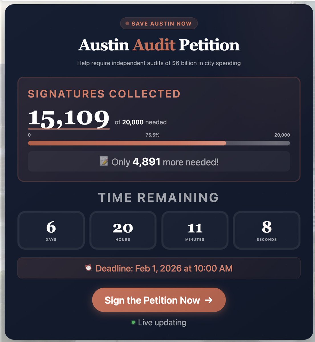 Save Austin Now tweet media