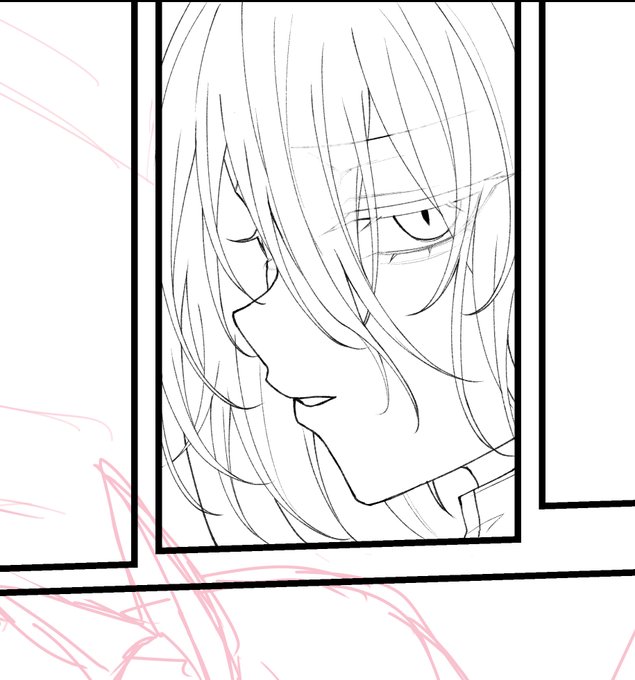 完全に先月まで描いてた女性向けの作画を引き摺ってきた……髪の細かさが…… 