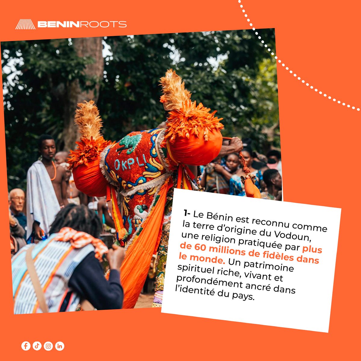 BeninRoots's tweet image. Le Bénin est reconnu comme la terre d'origine du Vodoun, une religion pratiquée par plus de 60 millions de fidèles dans le monde. Un patrimoine spirituel riche, vivant et profondément ancré dans l'identité du pays.