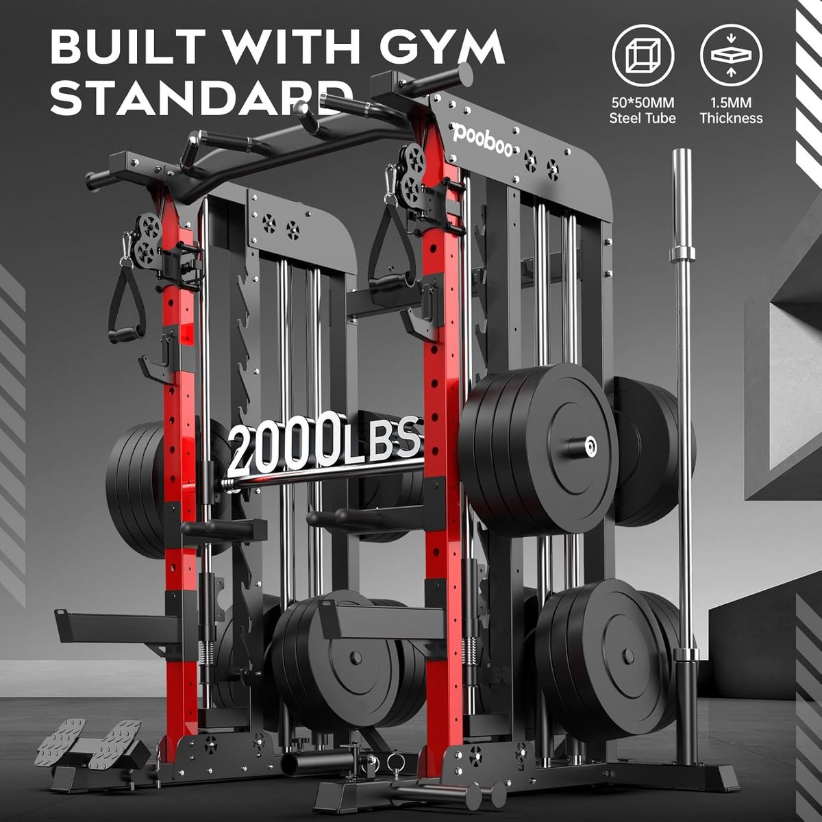 SBMedia007's tweet image. Pooboo Multi-Functional Machine Power Cage, 2000LB Squat Rack, LAT-Pull Down System, Dual Pulley Cable Crossover System, Home Gym Workout Machine with Strength Training Attachments
🔗 amzn.to/4lW069R

#deadlift #crossovermachine #homegym #fitness