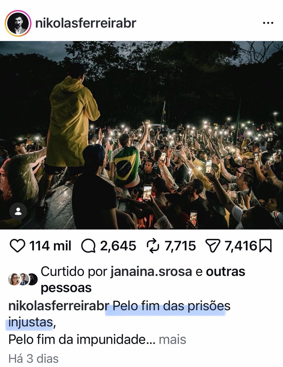 iaragb's tweet image. Pera…

O objetivo que ele dizia não era sobre liberdade quando saiu.

Dizia que era sobre as vítimas do 08/01⁉️
Mudou o propósito⁉️Nem tocou mais no assunto…🤔
As pessoas foram enganadas então⁉️