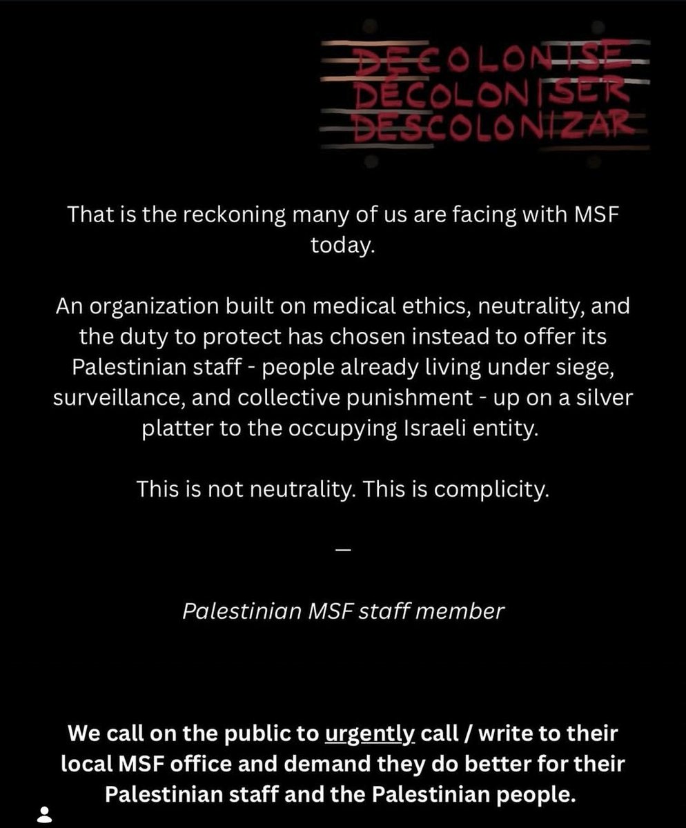 Decolonise MSF tweet media